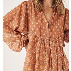 Spell & The Gypsy Utopia Top, Cinnamon Orange, Size S, Excellent Used Condition
